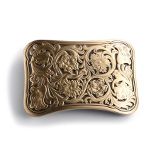OEM  metal brass regular shape relief belt buckle for gift